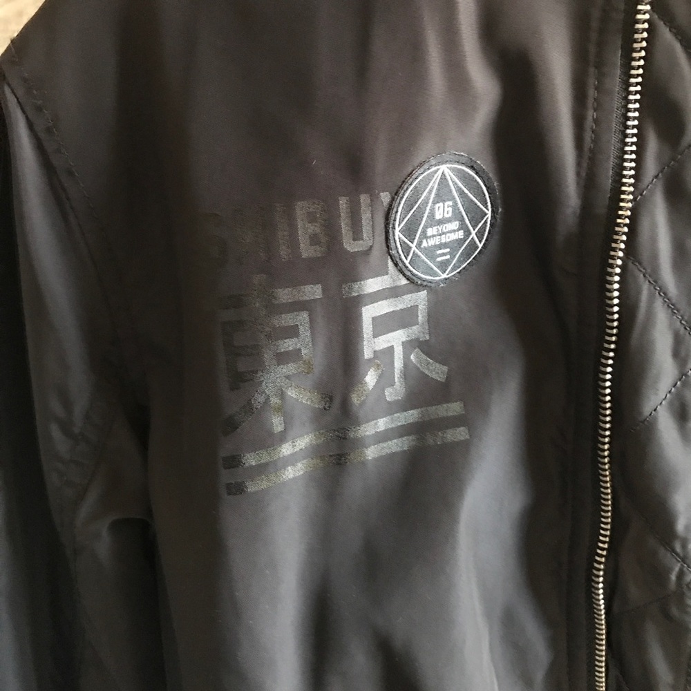 SOLD H&M bomber jacket varsity puffer black 10-12 - Picture 4 of 8